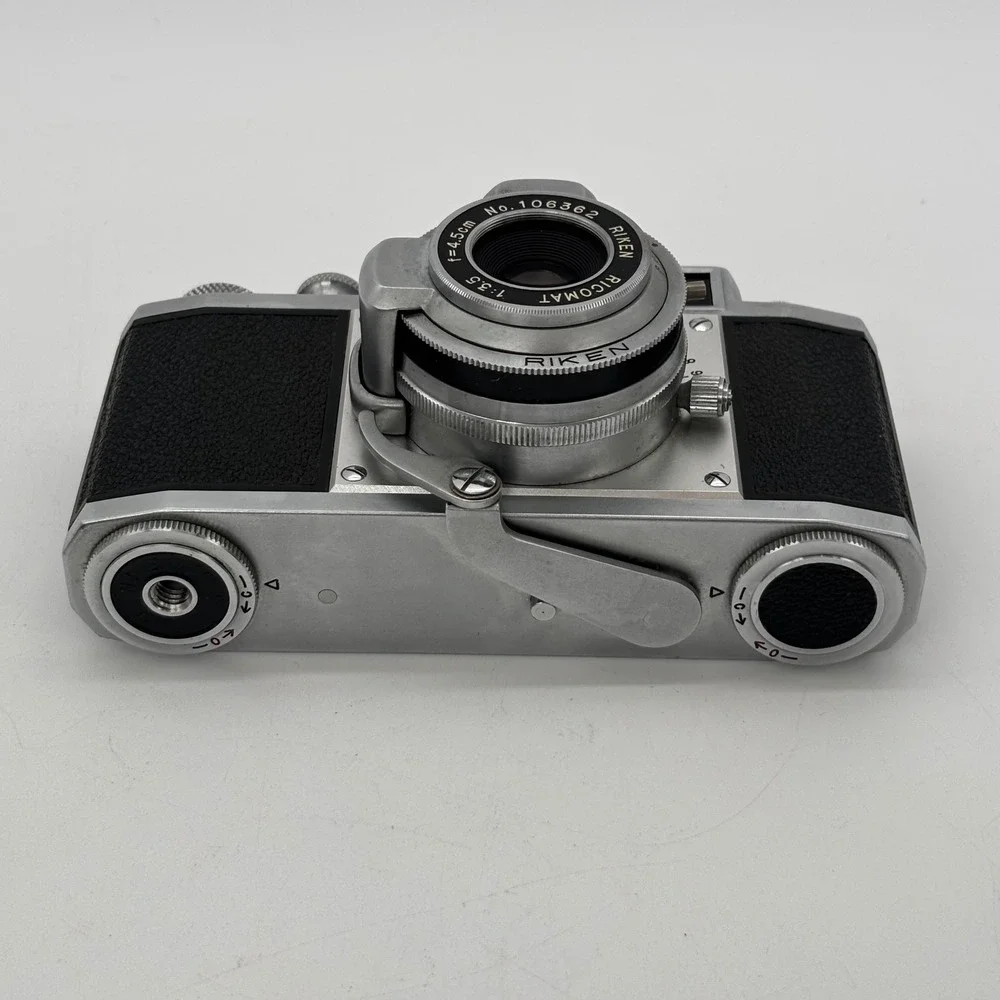Vintage Ricoh 35 Rangefinder Camera Riken Ricomat 45mm f3.5 Lens Leather Case